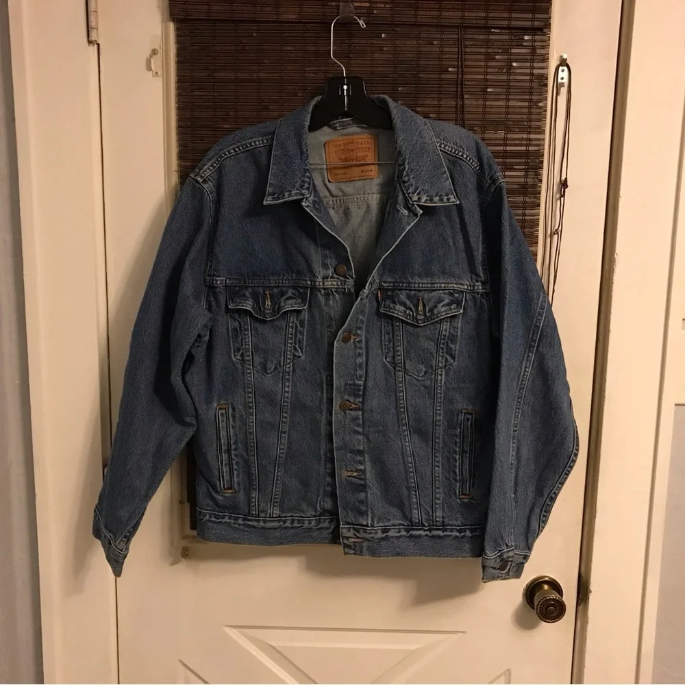 Vintage 90s LEVIS Denim Trucker Jacket 70507 | Mens Size M USA Made Heavy Denim - Picture 5 of 7